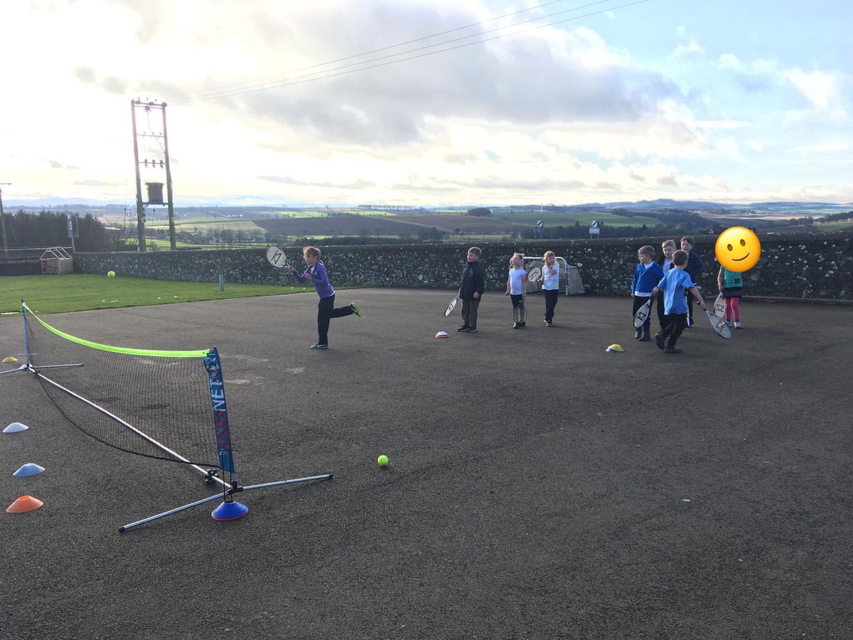 ActiveSchAngus's tweet photo. New P.1-4 Tennis 🎾 started up at lunchtime today @AuchterhousePS with Jack & Lucas from @WETCDundee
@tennisscotland Lots of new learning for our infants!! Thank you! See you again next week!! #activeangus #schoolclublinks #gettingmoreactive https://t.co/PgJD96mK6L
