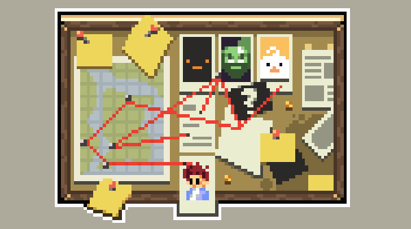 andregraph's tweet photo. An #evidence board with some faces that have been seen 'round these parts recently…can you identify them? 🔎

@Pixel_Dailies #pixel_dailies #pixelart #gamedev #indiedev #ドット絵 https://t.co/ltHjwp3wED