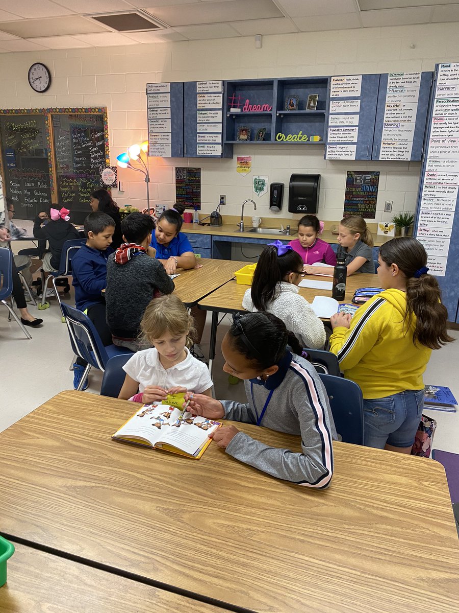 Missamandaf's tweet photo. These second graders were beyond excited to buddy read with @MrsCMirabal ‘s 5th graders! What a great way to start literacy week! @EESpanthers https://t.co/tiwiL8ocnI