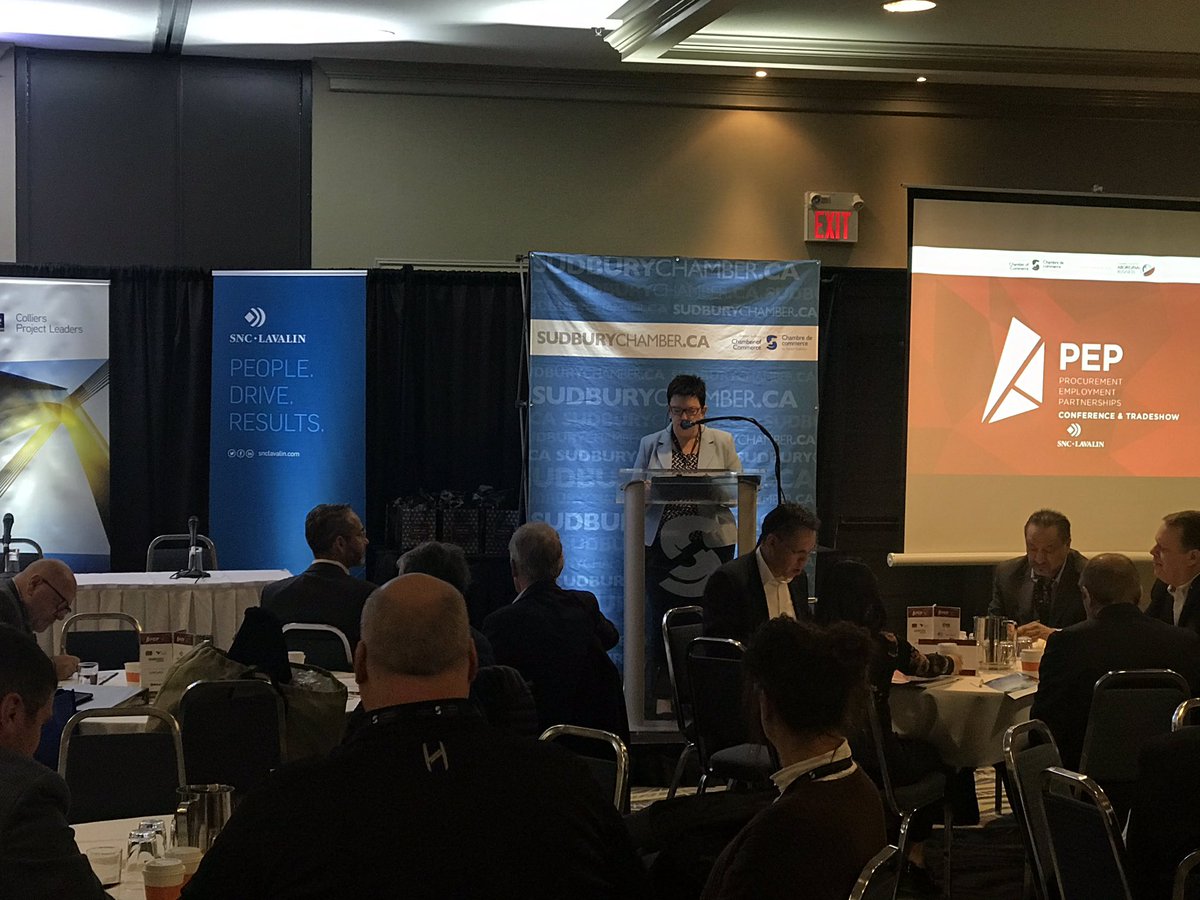 SudburyCofC's tweet photo. We’re kicking off the first day of the third annual #PEPConference with opening remarks from @jp_gladu, @BiggerSudbury and a performance from the #BlackBullMooseSingers.
We’re very excited about the upcoming panels, keynotes and insightful commentary from our speakers. https://t.co/9YABmVXKfL