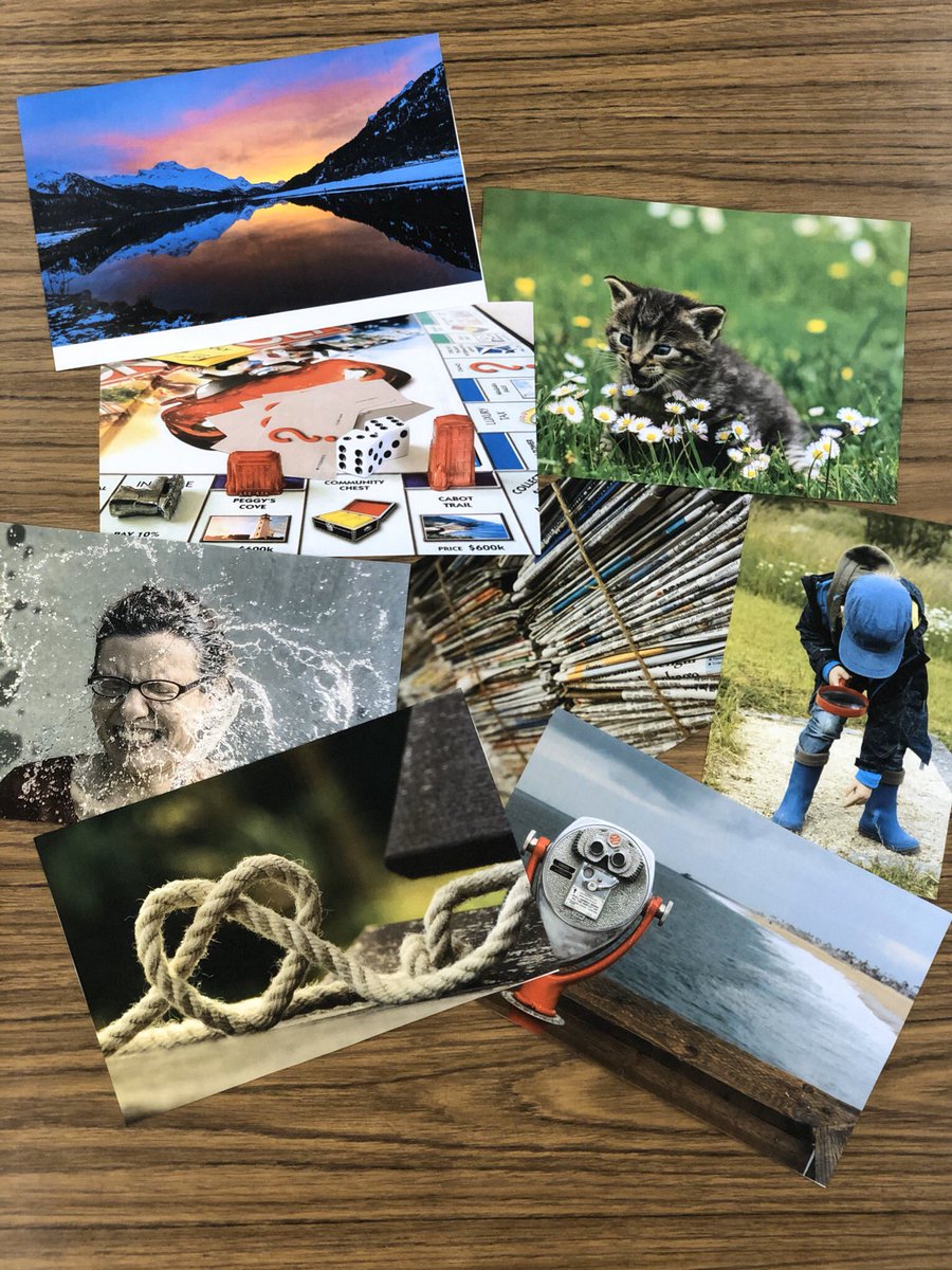 StefaniePitzer's tweet photo. BES Writing Instruction PD ➡️ watched video about connections between genres. Ts talked about how pics represented their takeaways. Then narrowed it down to one & came up with a caption. Thanks @rickwormeli2 for the idea @ #AMLE19 🙌🏻 #323learns #BannerFamily #Pitzer4a #Pitzer4e https://t.co/dihwnUPOdi
