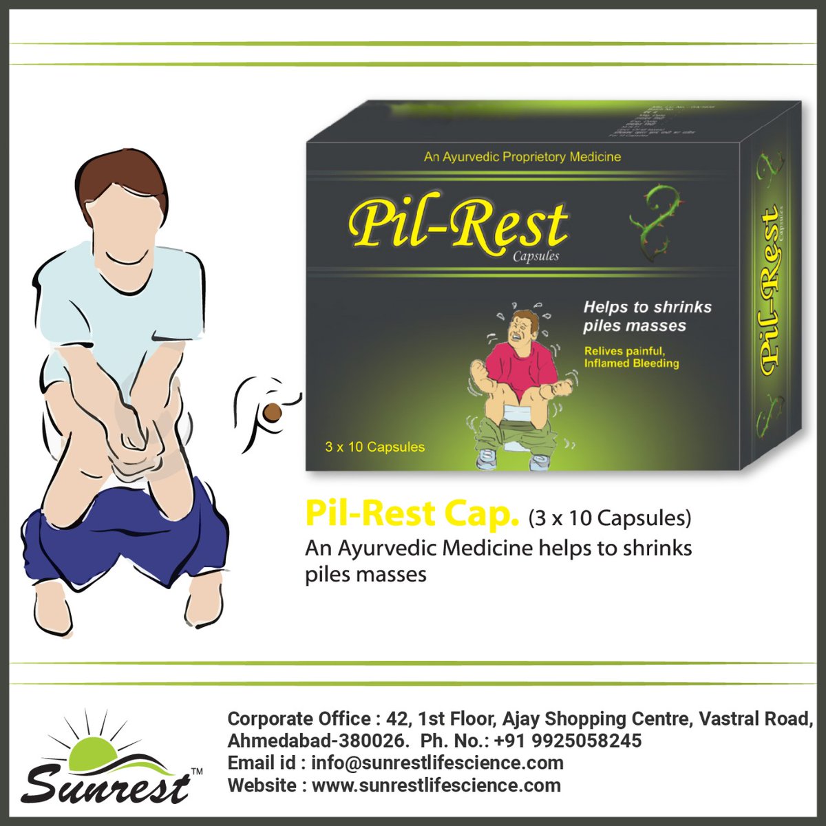 SunrestL's tweet photo. Pil Rest Caps(3x10 capsules)
An Aryuvedic Medicine helps to Shrinks piles masses

Call now: +919925058243 / 9925058245 https://t.co/dLW9YRiYHY