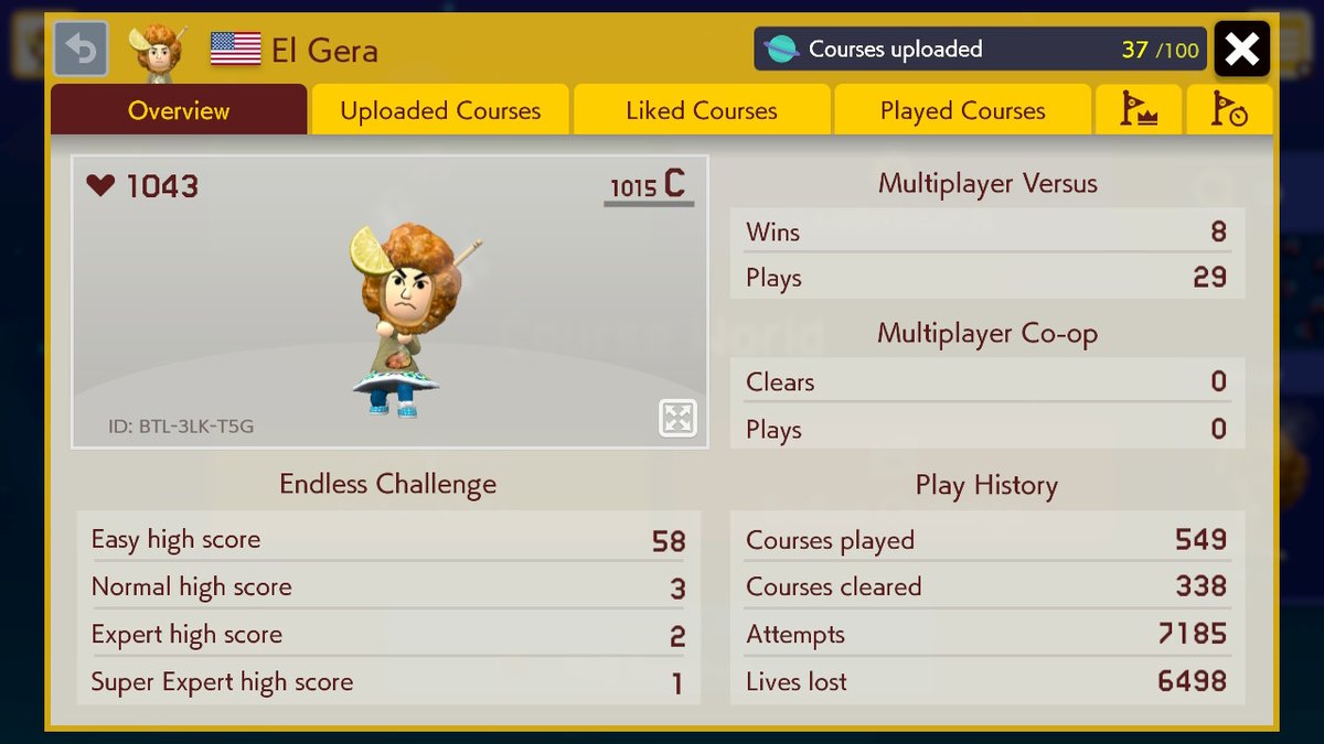 lol stats
 #SuperMarioMaker2 #NintendoSwitch