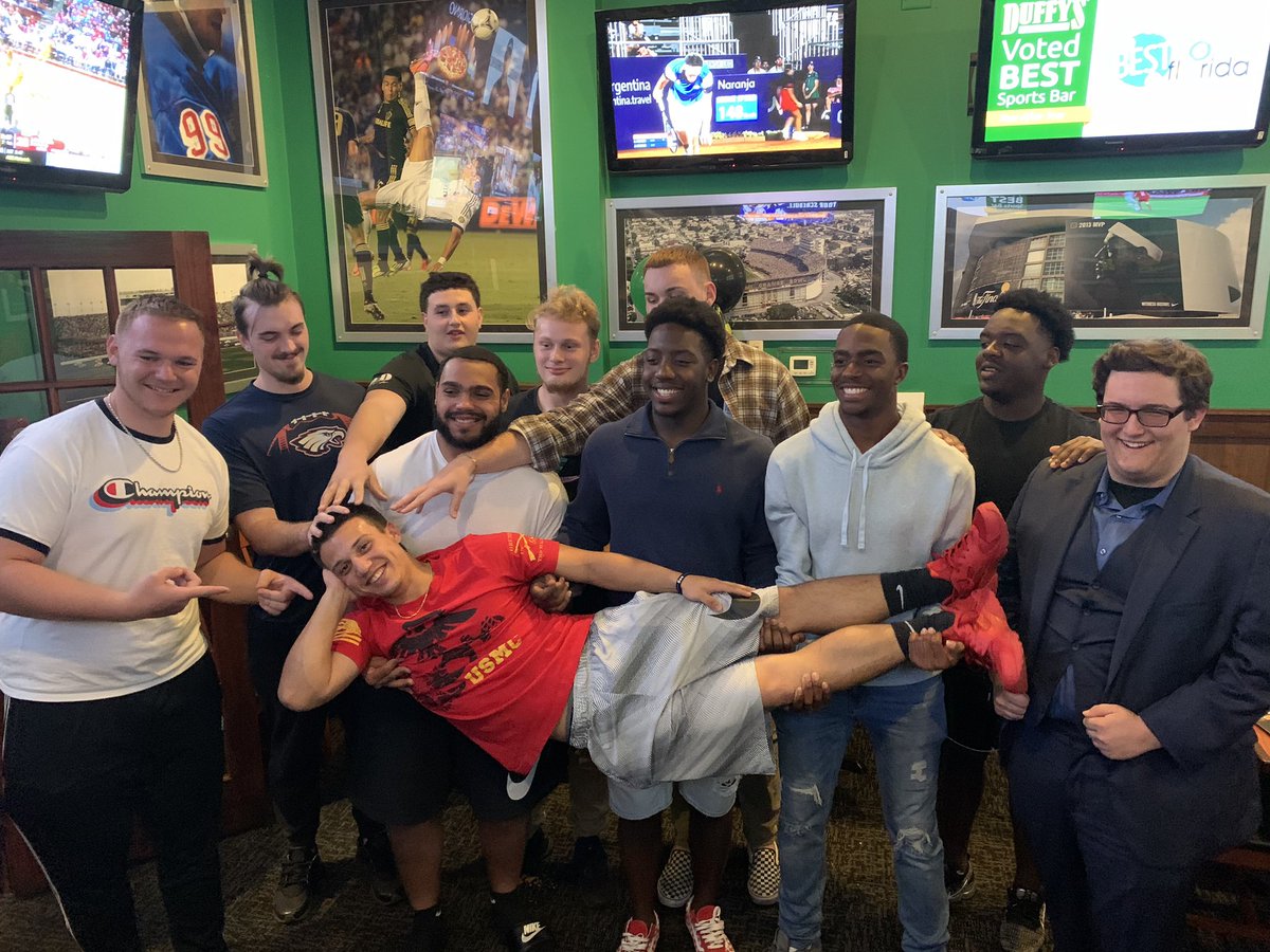 Coach_BVega's tweet photo. A great night. Former teammates celebrating EJ Roberts and his enlistment into to the US Marine Corp. Proud coach. Thanks EJ we know you will keep us safe. #RENEGADEBROTHERS https://t.co/xSXb8vSKGN