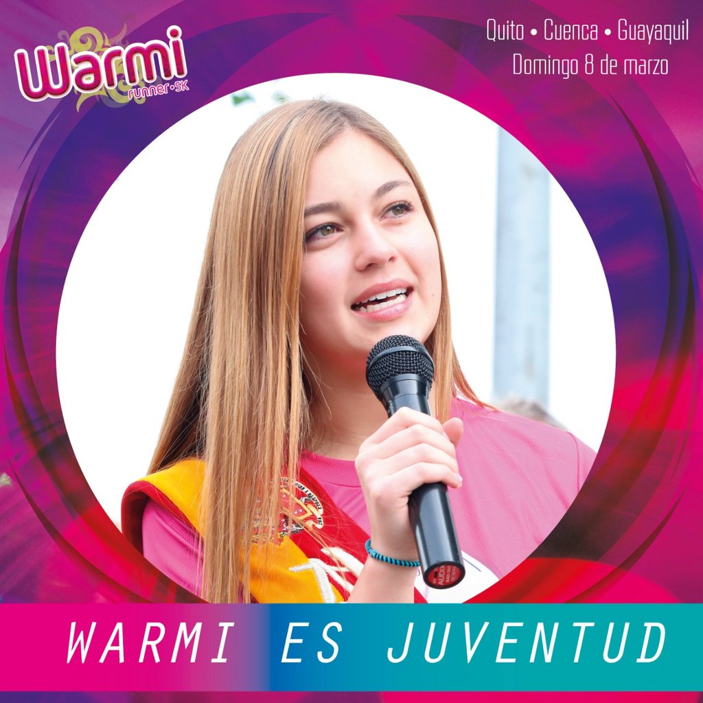 #WR5K ES JUVENTUD.
Domingo 8 de marzo 2020 
#Guayaquil
#Quito 
#Cuenca
#WarmiRunner5k 😊🏃‍♀️