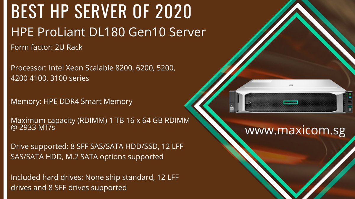maxicomsg's tweet photo. Best HP Server of 2020

HPE Proliant DL180 Gen10 2U Rack Server.

If you are looking to Buy, Please contact.... https://t.co/yTf9ZUvDyn

#hp #hprackservers #rackserver #hpserver #dl180G10 #hpe #best2020server #besthpserver https://t.co/j1zNP61Dy5