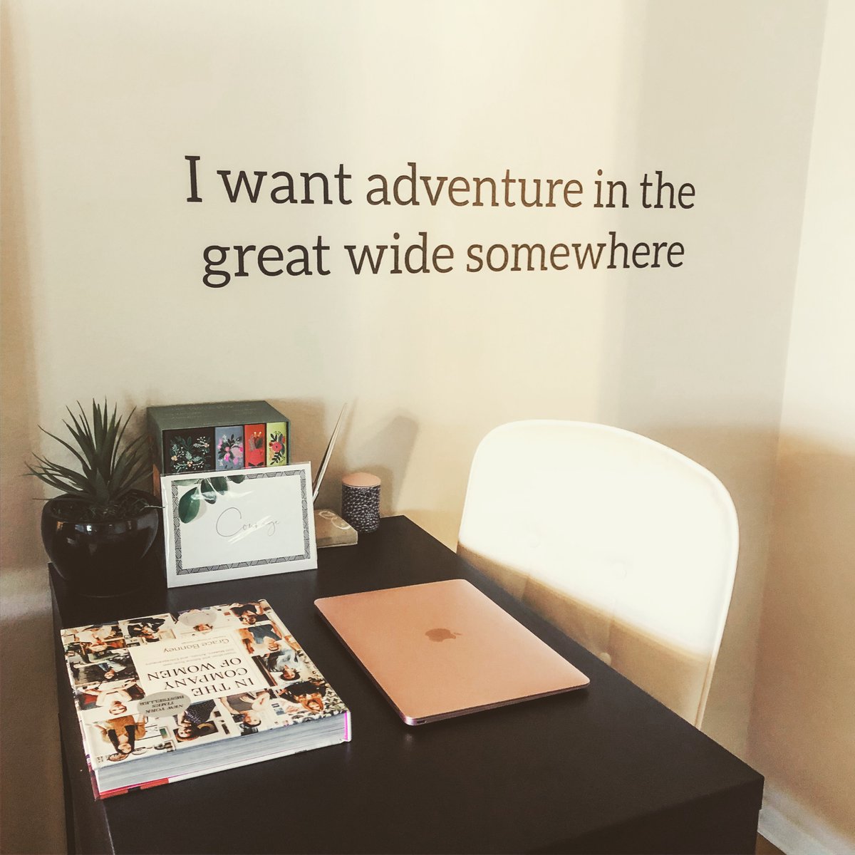 IsaAdney's tweet image. +1,000 best friend points if you know the movie + song lyrics that live above my writing desk. 😄❤️ #writingspace #writingcommunity #bookwriting #amwriting #littlebookofbigdreams