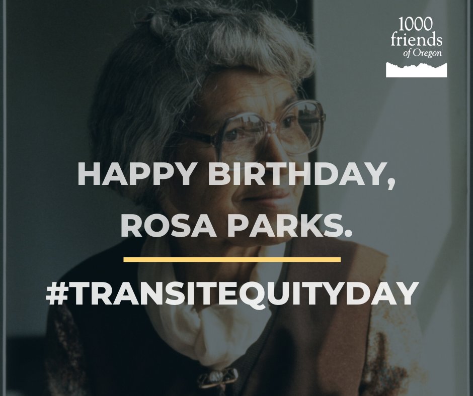 Happy Birthday to the first lady of civil rights, Rosa Parks. In her honor, we joined a group of individuals and organizations requesting that every February 4th in the Metro area (starting in 2021) would be a free transit day.