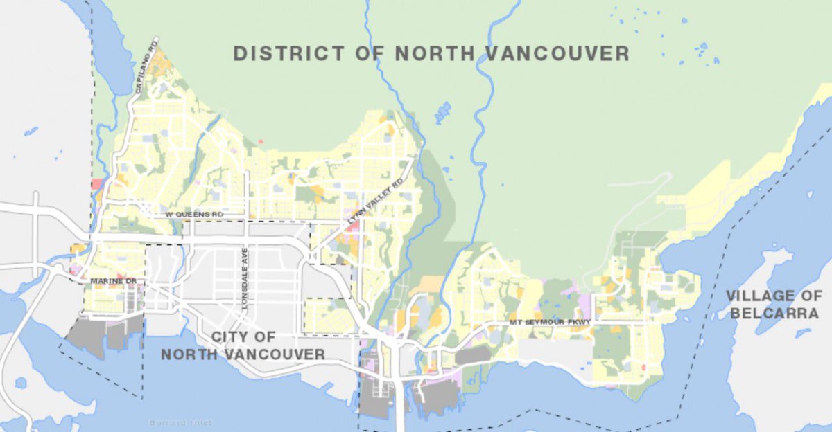 Map of the city and district of north vancouver