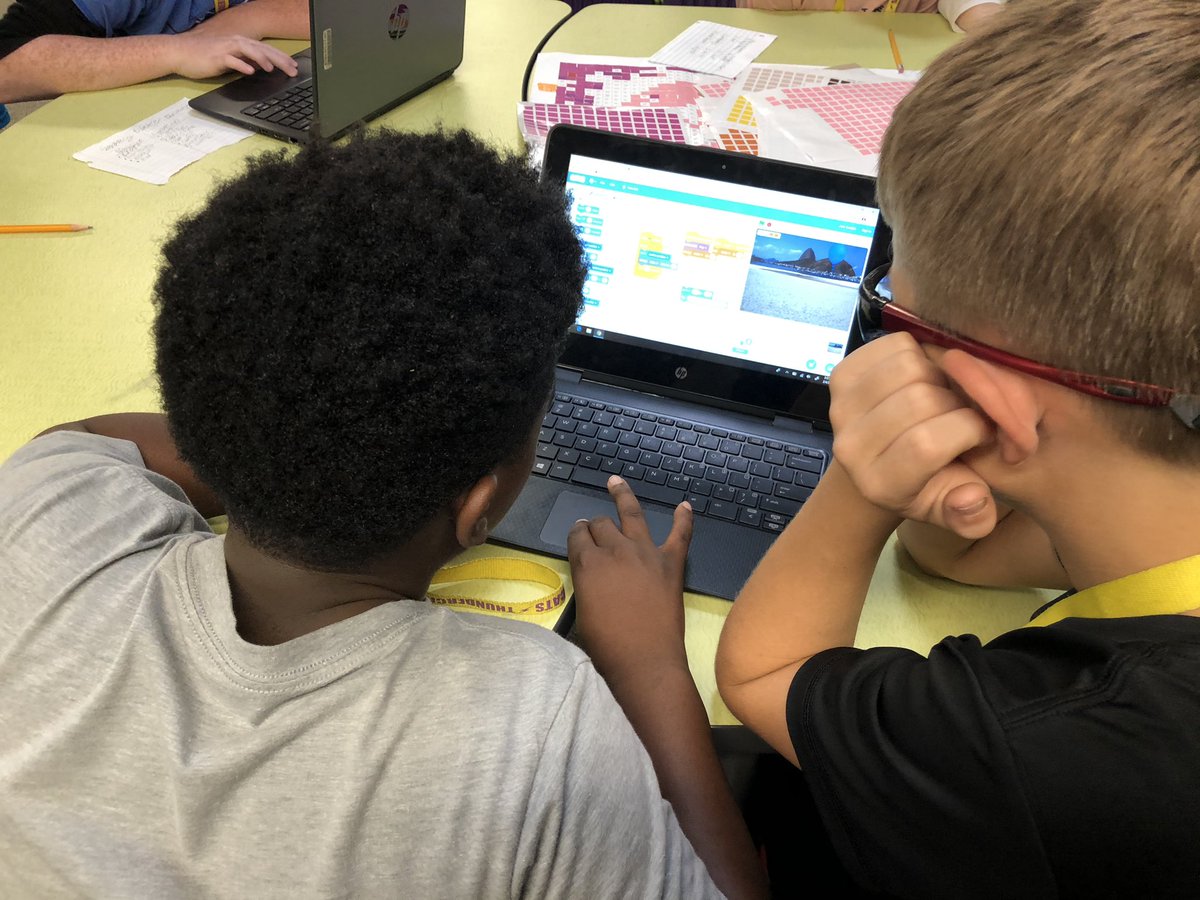 rcdavis0930's tweet photo. 6th grade social studies were creating Scratch games to show the Native and European influences on Mexico #rtmslearns @RTMSThundercats @FBISD_Libraries https://t.co/tsgfKgIjiR
