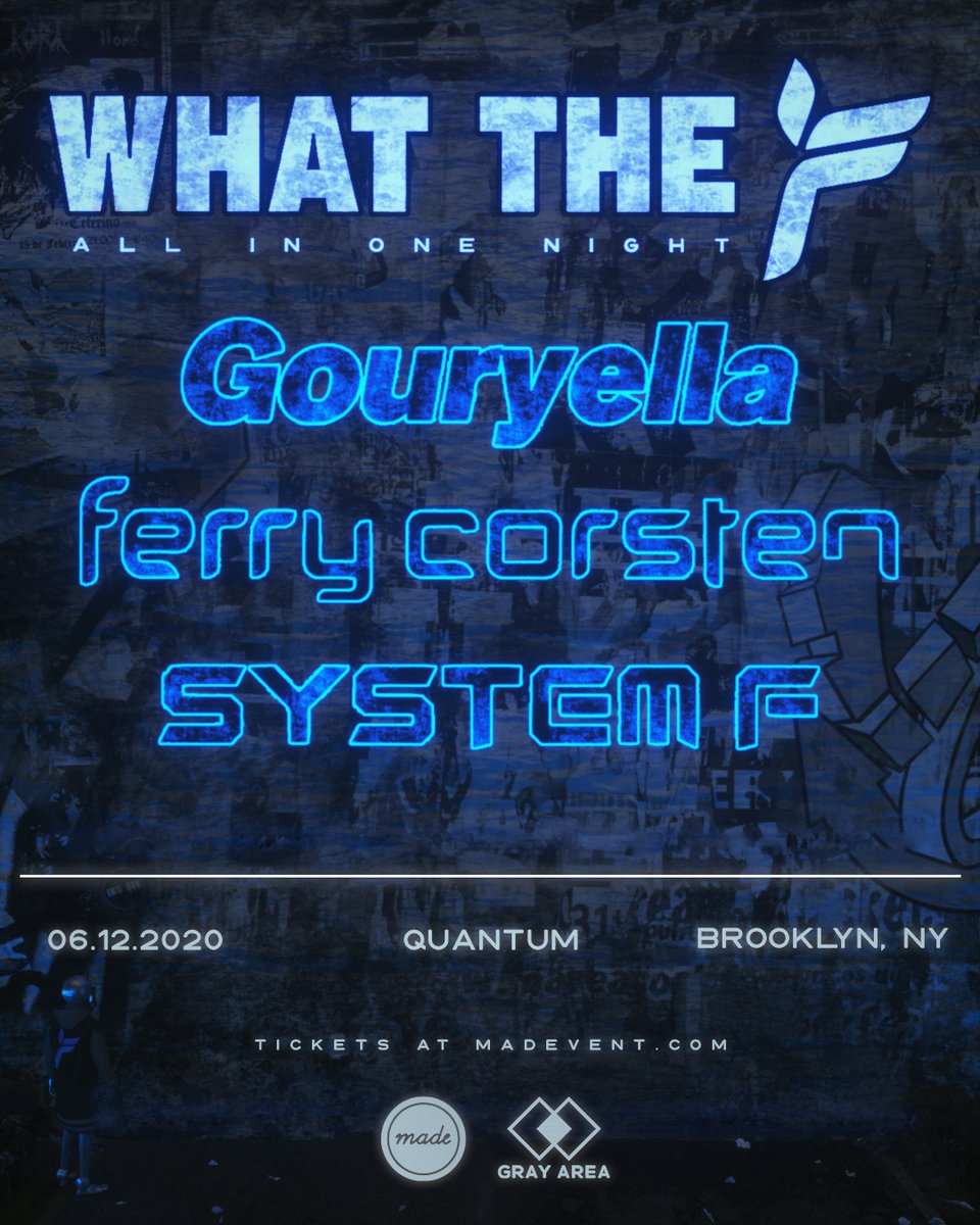 Just Announced! It’s a special open to close night of pure trance with legend <a href="/FerryCorsten/">Ferry Corsten</a> &amp; his aliases Gouryella &amp; System F at <a href="/QuantumBrooklyn/">Quantum Brooklyn</a> on 6/12. Sign up for limited first-access tickets today >> ferrycorsten.madeevent.com