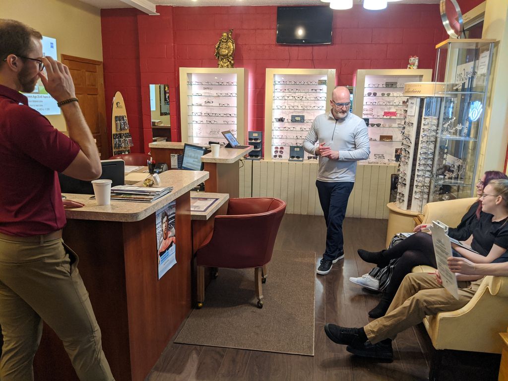 DrMikeLowe888's tweet photo. Thank you to Dave Wurst, Brent McCardle and @ZEISSvisionUSA for the dinner education at Bayne Optical. We can't wait to introduce our patients to Sunscreen for your eyes and Smart Life. 

#2020education #The2020You #Zeiss #SunScreenForYourEyes #SmartLife #2020You #FrameThe2020You https://t.co/2hKWNuQwuv