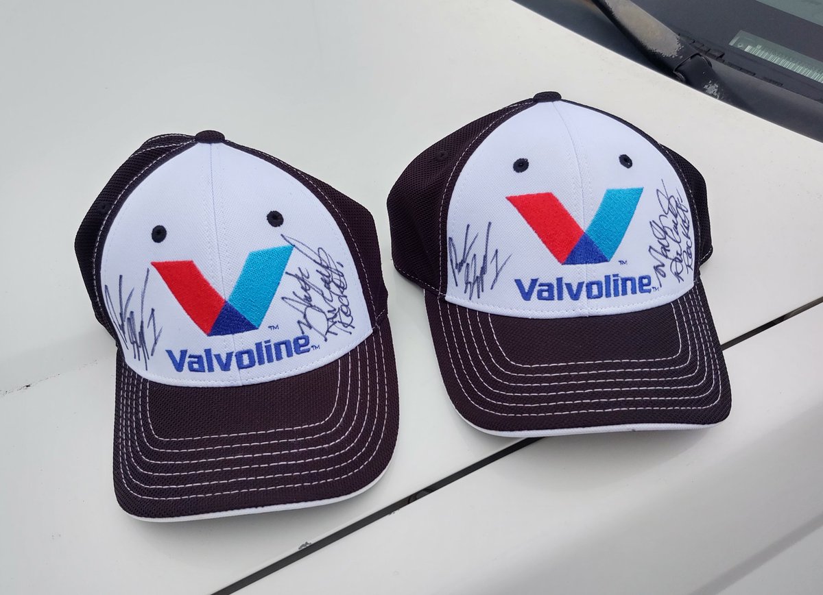 Everyone who offers an RT for this post will be entered for a chance to win one of these <a href="/Valvoline/">Valvoline Global Operations</a> hats autographed by @B_Sheppard_B5 and <a href="/Rocket_Chassis/">Rocket Chassis</a> co-owner Mark Richards.

RT between 7:00pm and 9:00pm(eastern) on 2-4-20.

Must be a follower to win.