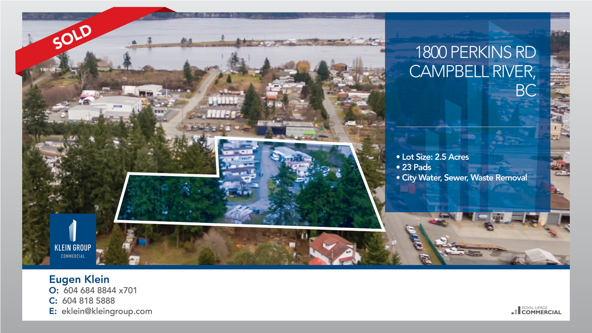 kleingroup's tweet photo. SOLD. NO SUBJECTS. This MHP is a spectacular investment and cash flow property located in one of the best communities on Vancouver Island. Subscribe to our exclusive list of opportunities: https://t.co/nqN7EKewFt 
#kleingroup#campbellriverbusiness#royallepagecommercial#cre https://t.co/PQ4DvH5wTw