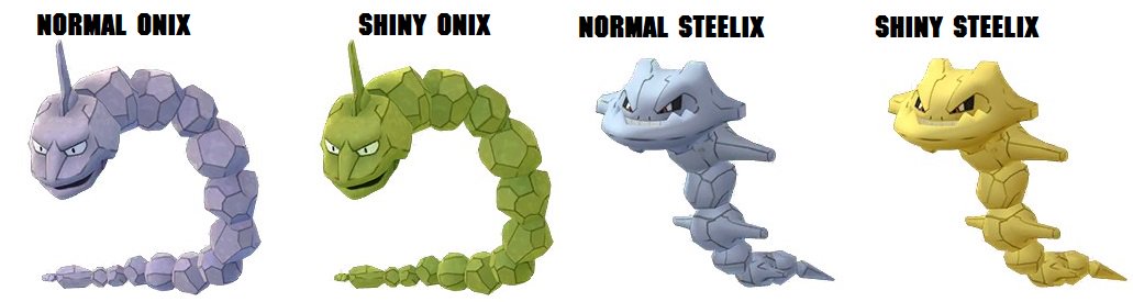 Onix, Steelix from 'Pokemon GO' 