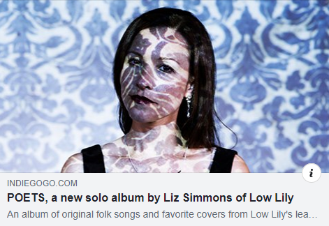 Some of you know Liz Simmons from @LowLilyBand. Liz is working on a new solo album, "Poets", and there's just under 2 wks left to raise enough $$$ for it to come to fruition. Please visit her campaign, check out the perks, and donate if you can! ➡️bit.ly/LizSimmonsPoets
