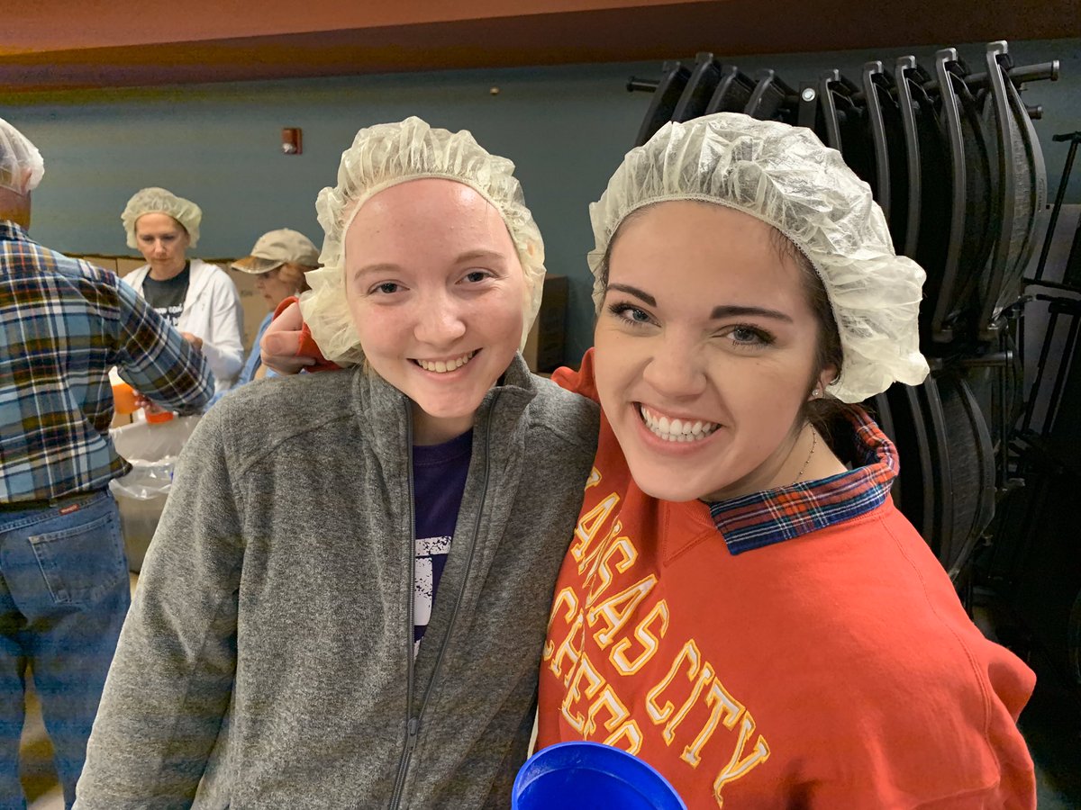 TheWaveStAndrew's tweet photo. Our very own Katy and Tatum rocked hairnets this weekend as St. Andrew worked to package more than 15,000 meals!

Next up, join us tomorrow as this dynamic duo leads discussion. We’ll be talking about personal development, setting goals, and finding faith-based motivation! https://t.co/p4Cwbeiz7u