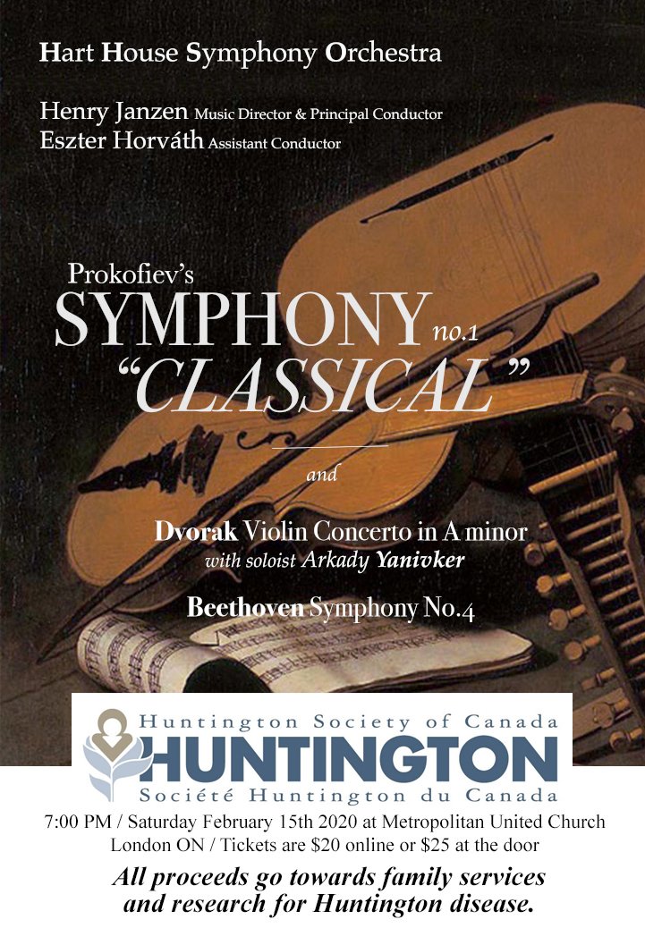 ICS_Singers's tweet photo. #HighlyRecommended: A rare opportunity to hear the renowned Hart House Orchestra  in London ON performing: Prokofiev Symphony No. 1 “Classical” / Dvorak Violin Concerto in A Minor (guest violin soloist Arkady Yanivker of the Toronto Symphony) and Beethoven Symphony No. 4.

1/3 https://t.co/T5zLGGmmDe