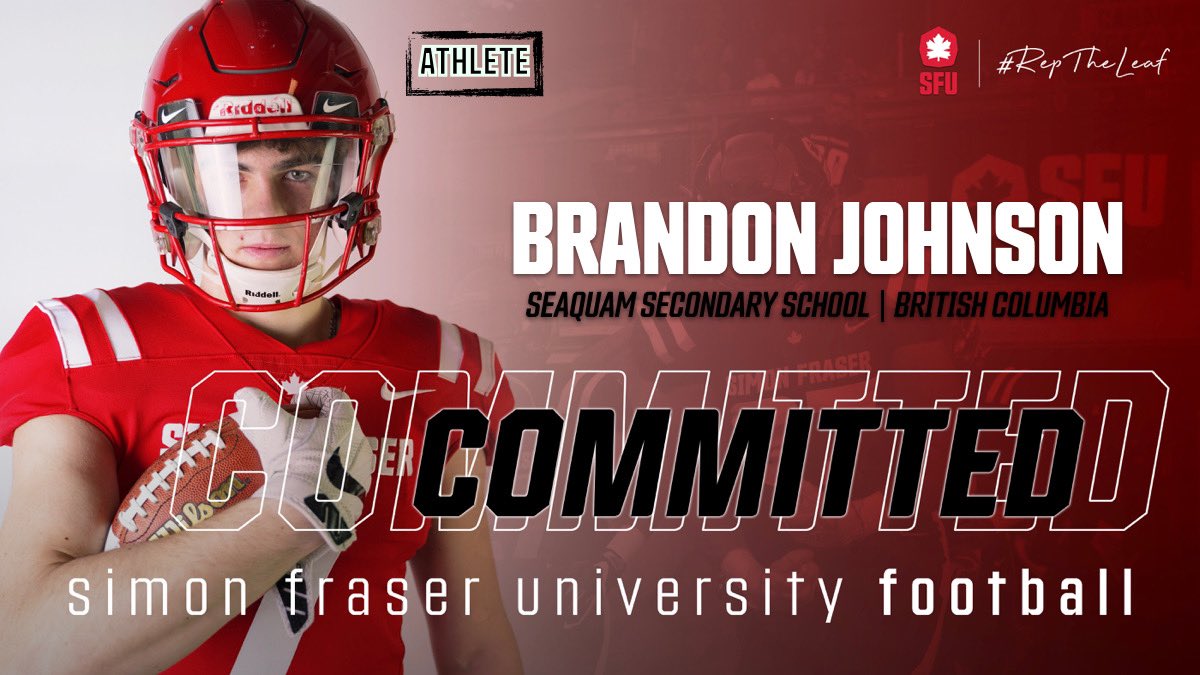 I am excited to announce my commitment to Simon Fraser University! 🍁 Thanks to my family, friends, and coaches who helped me along the way! #reptheleaf