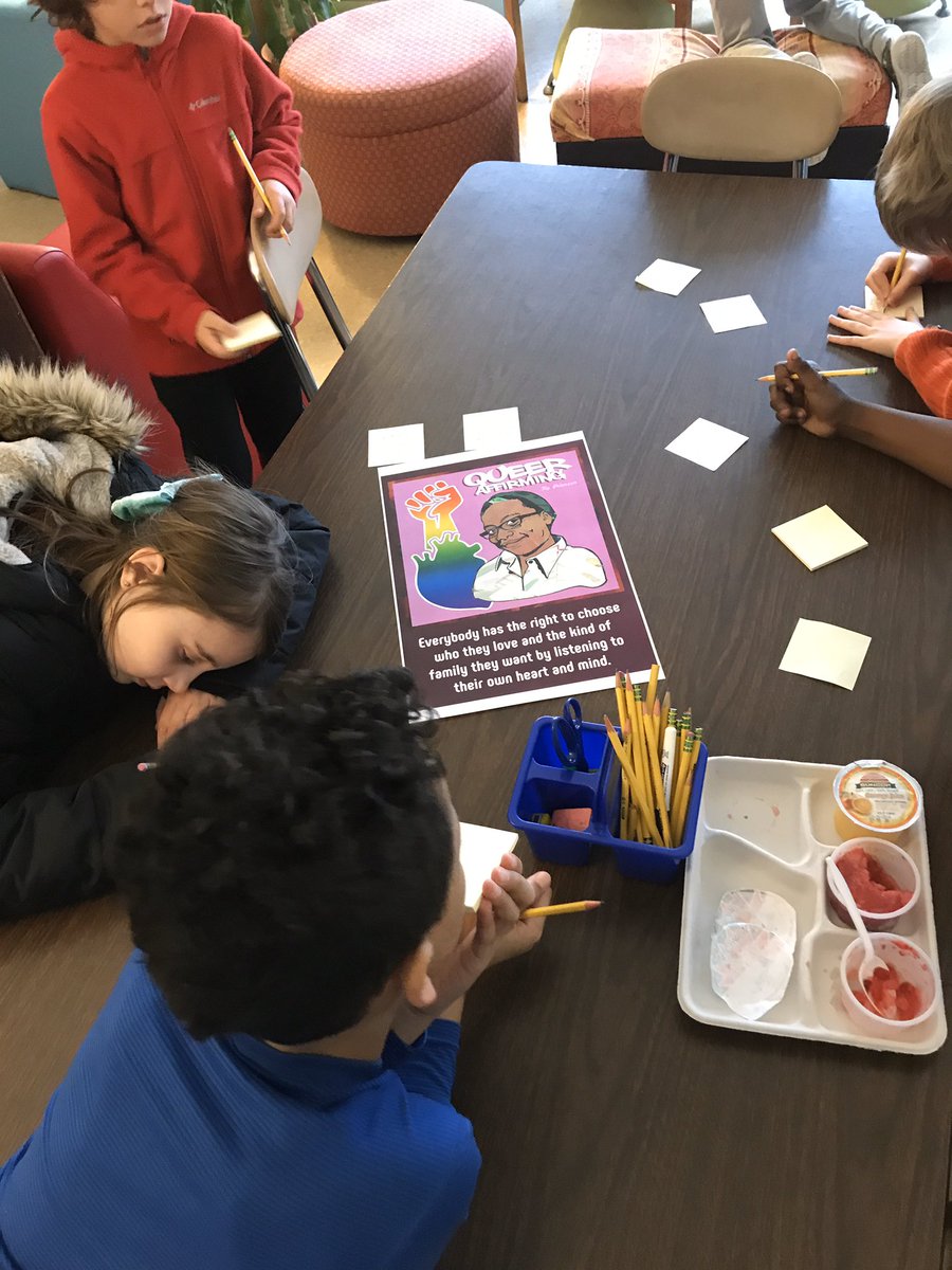 MrAlexScher's tweet photo. Day two of #BlackLivesMatterAtSchool @BelleShermanES ! Incredible lessons in @MrjVolpe and @friershannon’s fourth grade classrooms unpacking and discussing some of the principles of the Black Lives Matter movement. https://t.co/enE7Fd2MkV