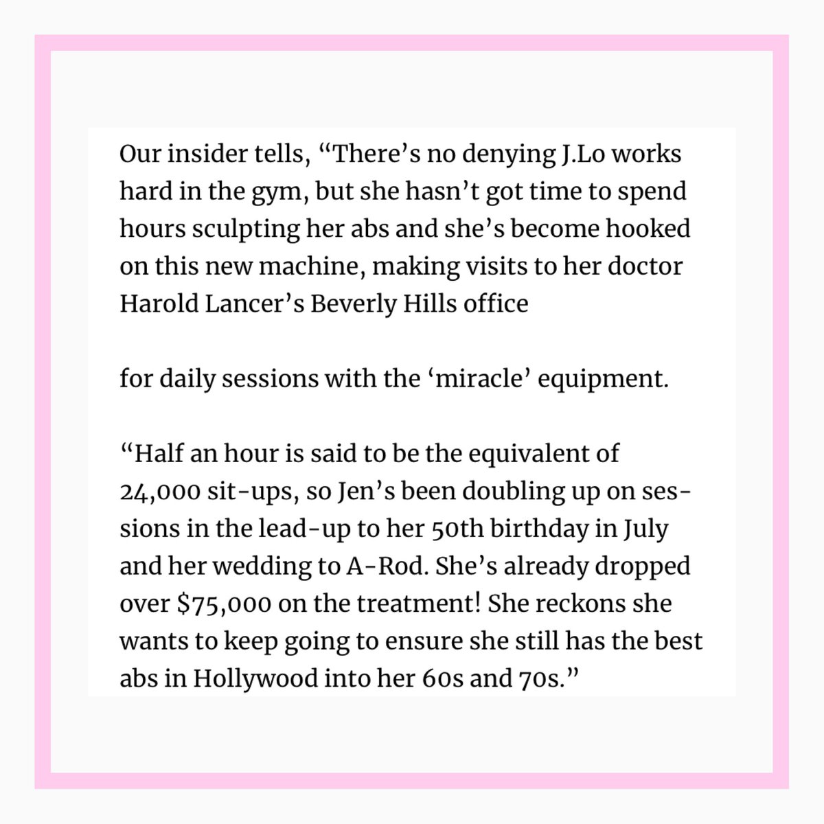 TruthBeautySpa's tweet photo. According to @womansdaymag, we’re not the only ones raving about #EmSculpt 😍🏋️‍♂️ Swipe ← left to see what they had to say about our #SuperBowl2020 Queen’s use of EmSculpt—and then, book a session of your own via the link in bio 💪🏼 | #TruthAndBeauty #Jlo #Medspa #LongIsland https://t.co/JUNuGrzYAv