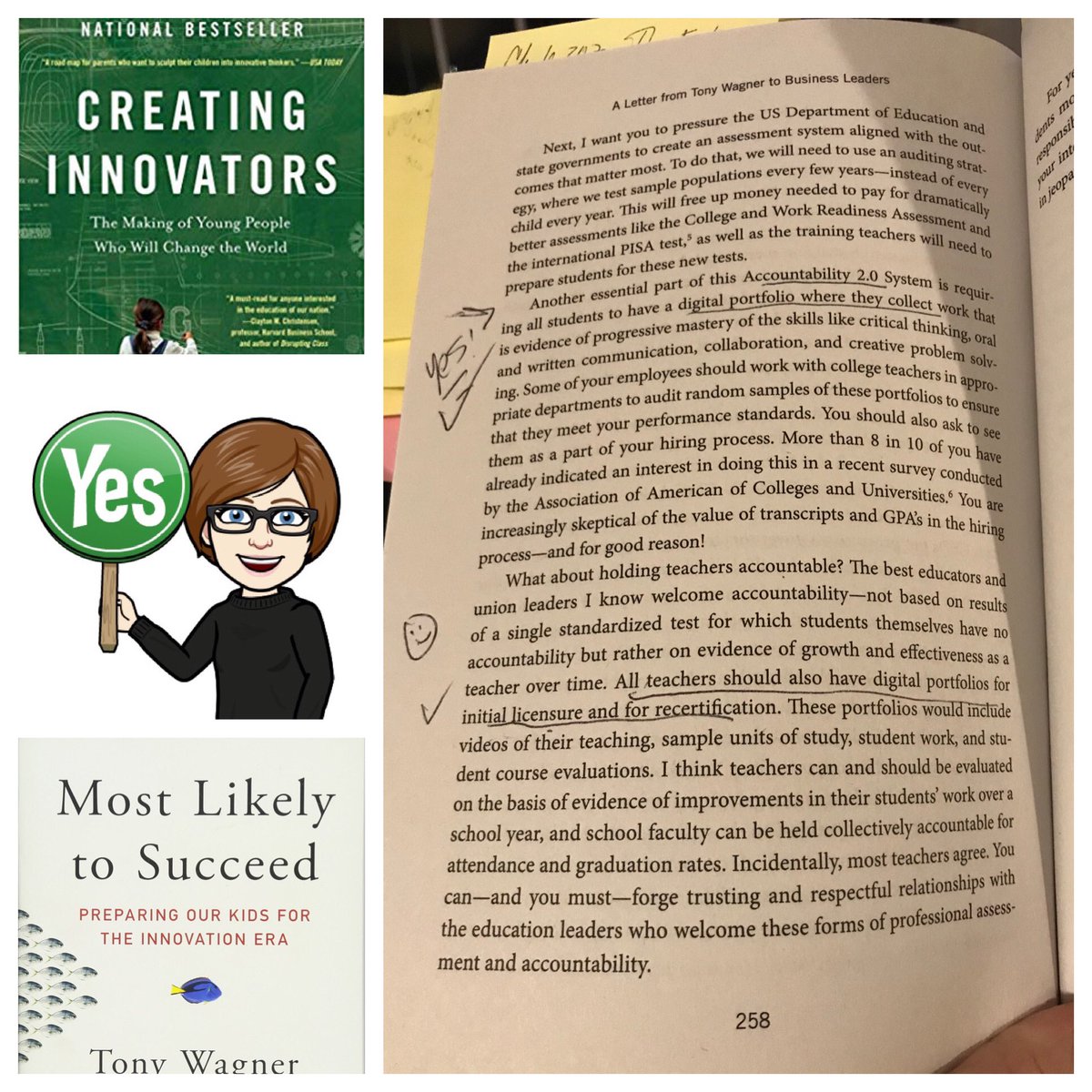 mmarotta's tweet photo. Looking forward wrapping up &amp; reflecting on #creatinginnovators during PD tomorrow &amp; looking forward to @DrTonyWagner keynote on 3/6th! Such great advice on the relevance of portfolios! @nrsd_tgrigas @MrDBerube @AleblancNRSD1 @WTSmith17 @NRHS_DECA #nashobaportfolios @TLNashoba https://t.co/En3NvwHtTq