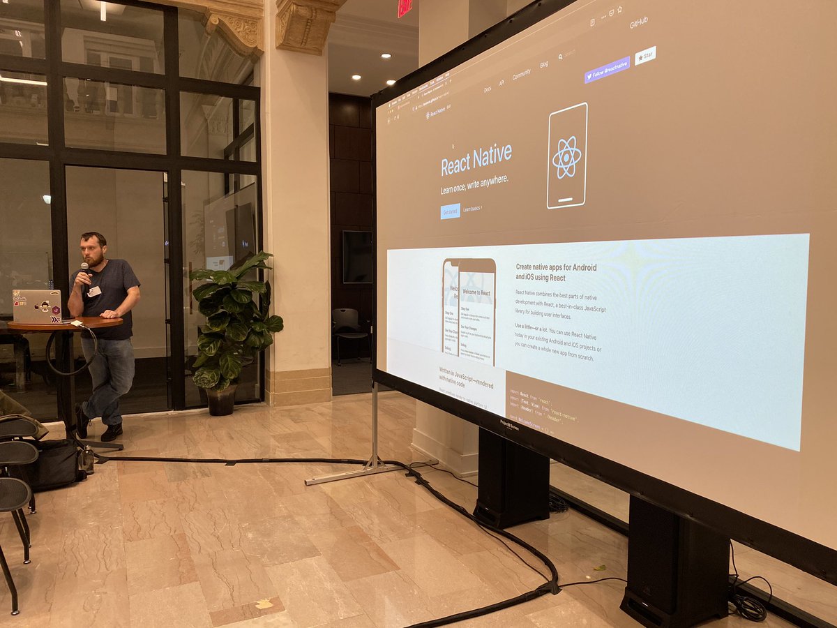 sc_philly's tweet photo. Thanks Phill for sharing an intro to react native! https://t.co/CRLAkdhuBy