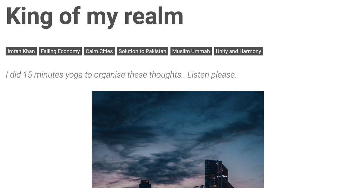 techshekPens's tweet image. Day 35 🚀

&quot;King of my realm&quot;

What all comes under my realm? How do we create a better home which turns into a better country? Read today&apos;s article to find out.

zakatlists.com/blogpost?seria…

#100DaysOfCode #resolutions2020 #QuranHour #digitalpakistan