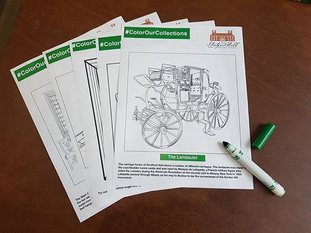StratfordHall's tweet image. #ColorOurCollection!
This week, we are sharing free coloring sheets along with other libraries, archives, and cultural institutions around the world based on materials in our collections!
•
Copy &amp;amp; paste the link below to print out Stratford Hall page… ift.tt/2vTvyBv