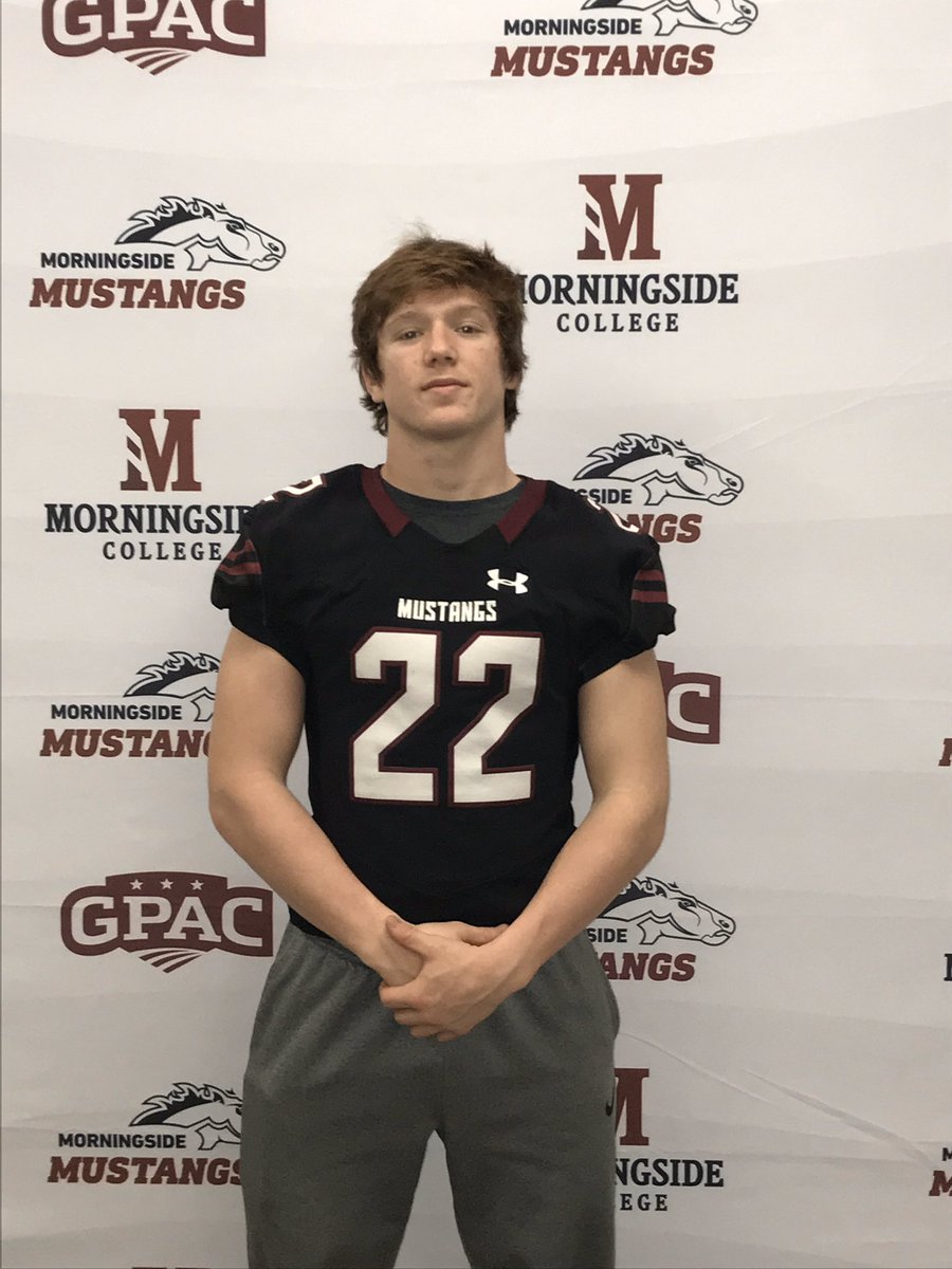 jack_larchick's tweet photo. After a long recruiting process I’m excited to say I will be continuing my academic and football career at Morningside College. Thank you to all my coaches, friends, family, and most importantly my teammates who have done nothing but support me through my career.#StangGang https://t.co/BUuXvG5PId
