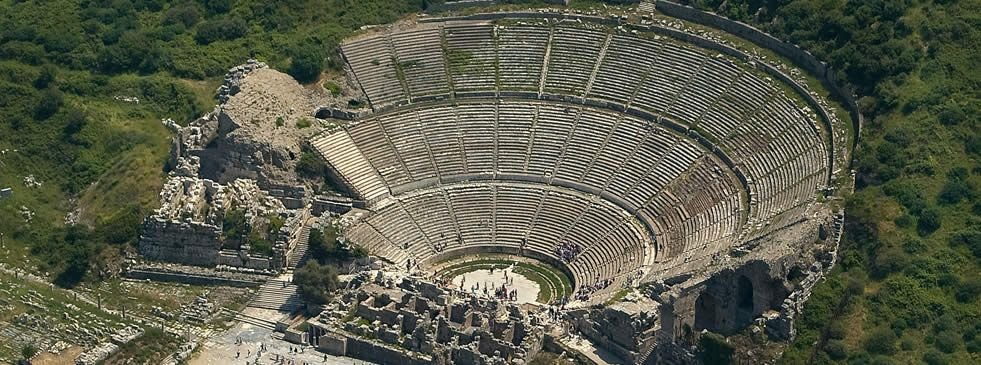 Here is Ephesus theatre, obviously made out of a sunken crater