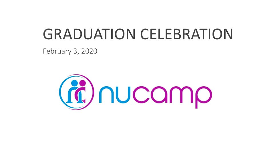 NucampCodingBC's tweet image. Congratulations to our February 3rd, 2020 Front-End and Full-Stack graduates! You and your projects are awesome!
#nucampcodingbootcamp #graduates #frontend #fullstack