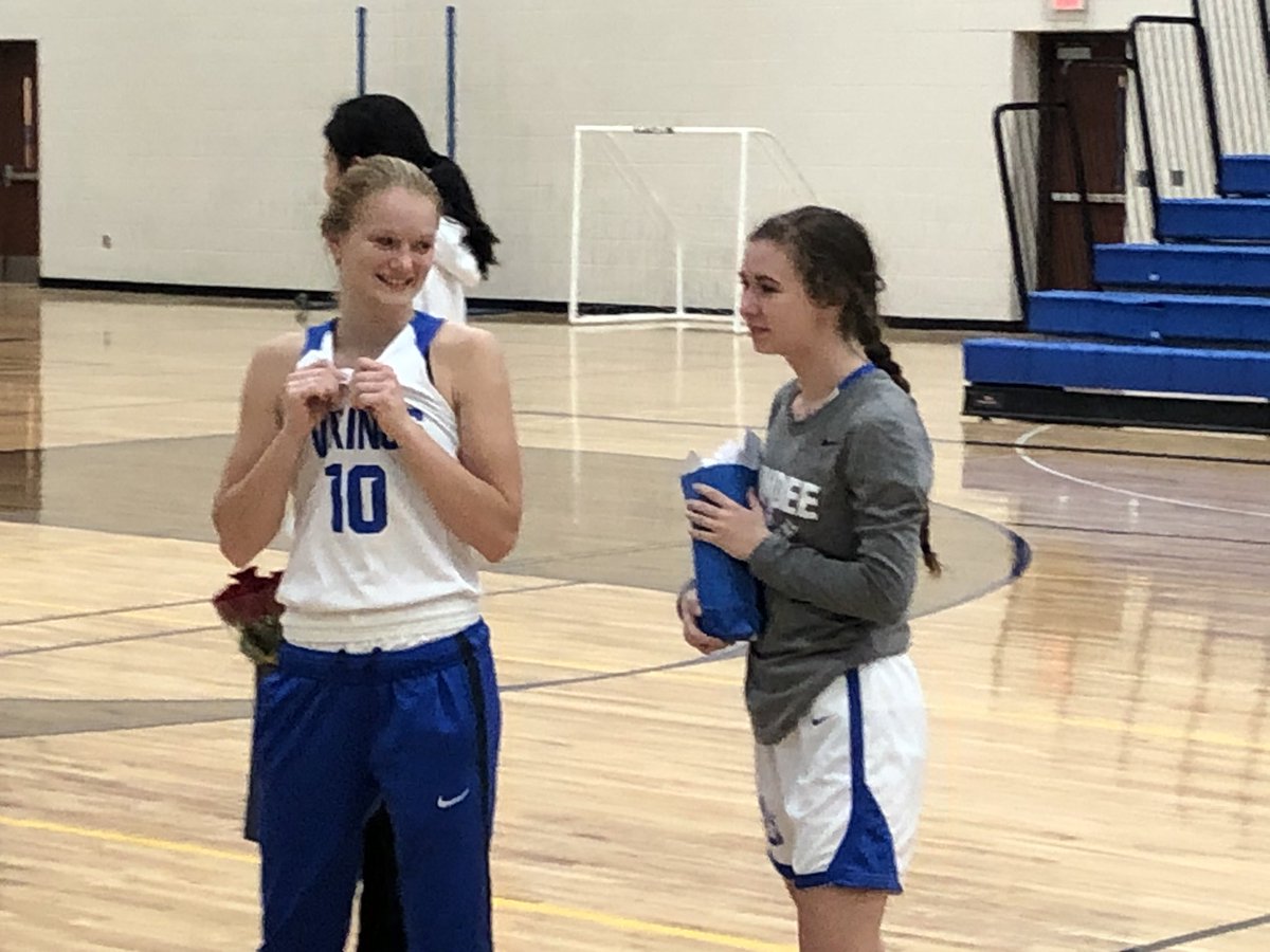 ManuszakEdward's tweet photo. Great Senior Night for our Girls bball team! Although we didn’t get the W tonight vs. BCC it was still a great night. Keep battling! #rowlikevikings #lcaa https://t.co/lfXjAykzdG