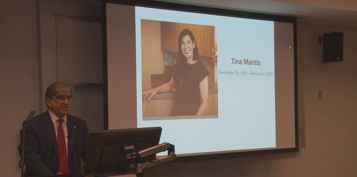 Today we had the inaugural Tina Mantis lecture, established by the <a href="/LurieCancer/">Lurie Cancer Center</a>  in memory of Tina Mantis, who died after battling metastatic #breastcancer, while she was raising awareness and fundraising for #CancerResearch.  She was an inspiration to many of us <a href="/NorthwesternMed/">Northwestern Medicine</a>