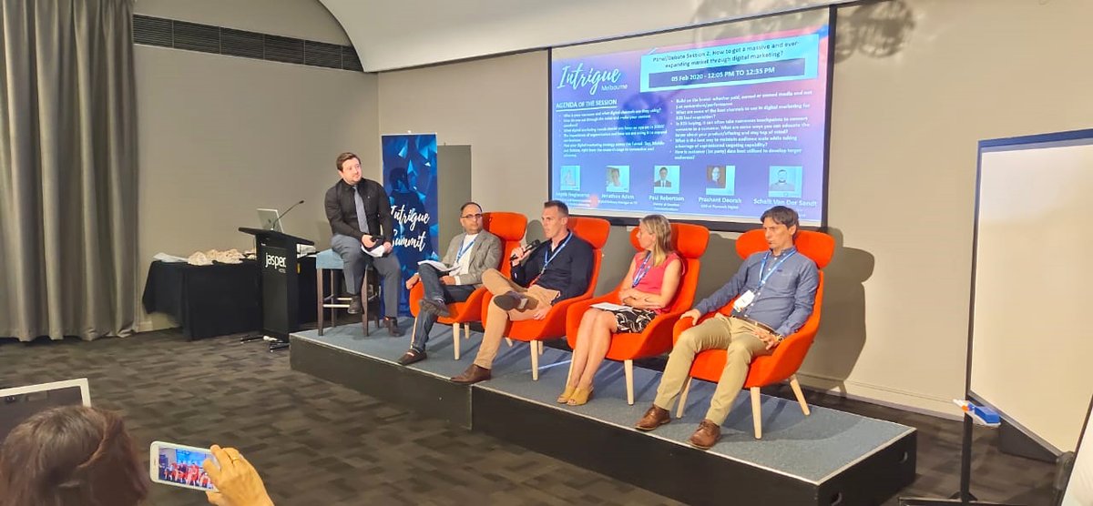 salesgasm's tweet photo. These marketing experts discuss smarter ways to get a massive and ever-expanding market through digital marketing at the Intrigue Summit, Melbourne Feb 2020 #intmel https://t.co/HqFDfCJHTD