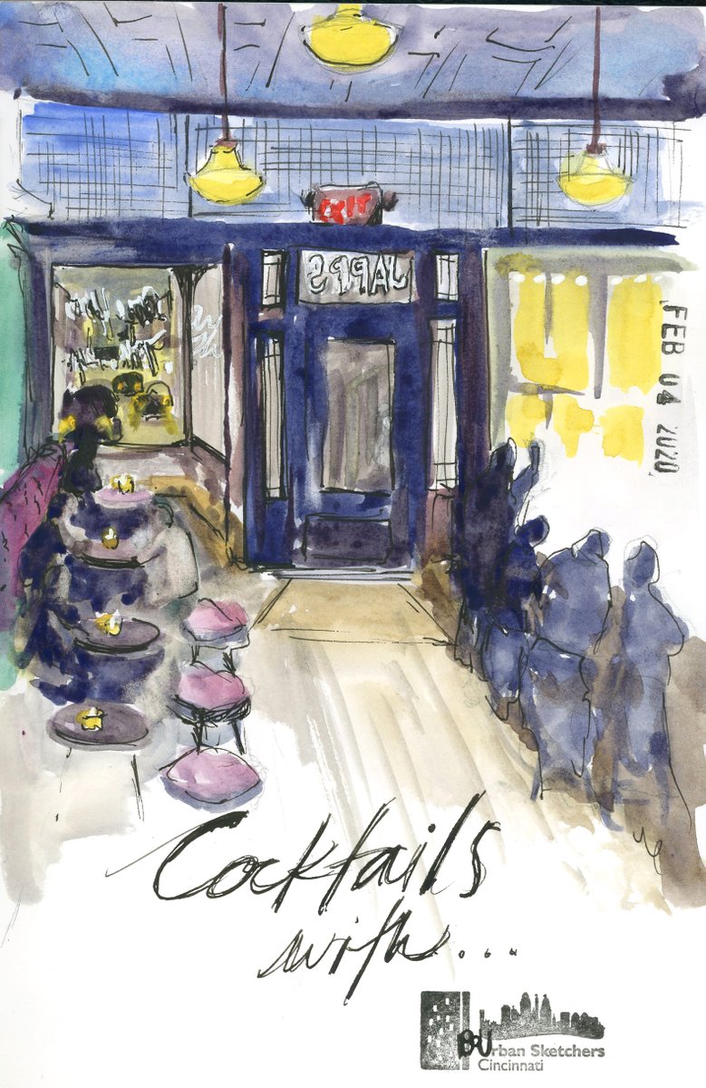 micromovements's tweet photo. Thanks to Molly at #japps in #OTR #Cincinnati for a lovely place to sketch this evening! #BoUrbanSketchers @USkCincinnati #urbansketchers https://t.co/1xdN2vFgsa