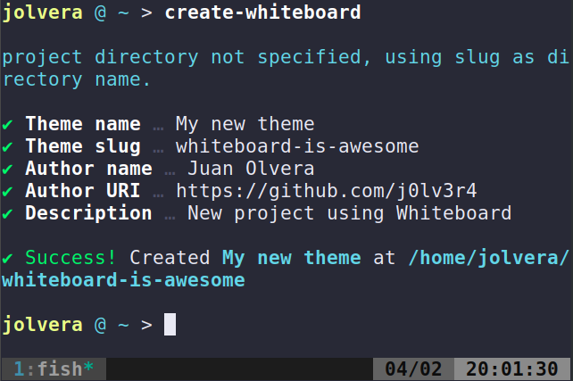 CLI tool demo that creates a new Whiteboard project like create-react-app