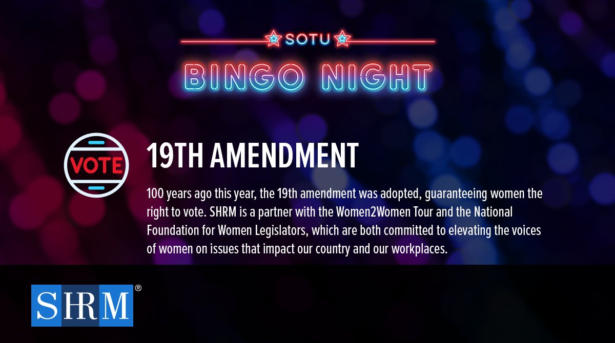 ChatraneBirbal's tweet photo. Note female Members of Congress wearing white in celebration of 100th Anniversary of 19th Amendment. #SOTU #SHRMBingo @SHRM #SHRMAteam https://t.co/RtIuW3gqAp