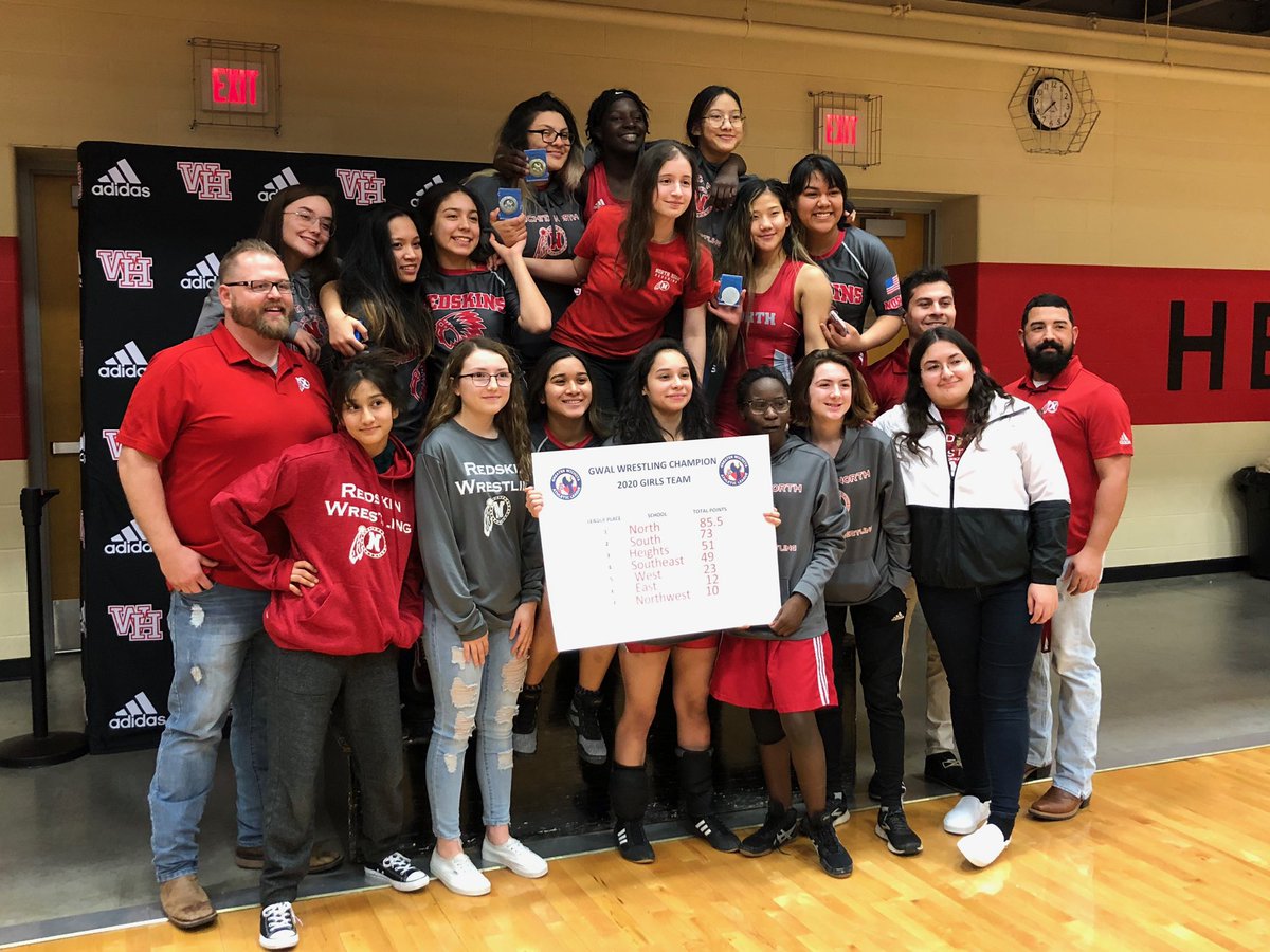 gilalvarez259's tweet photo. Congratulations to the North High Girls Wrestling team for winning 1st place in the 1st ever GWAL Girls Wrestling Championship! They are GWAL Champions and made history! #WPSPROUD @WichitaUSD259 @AThompson259 @wichitanorth https://t.co/eoaDEeffiA