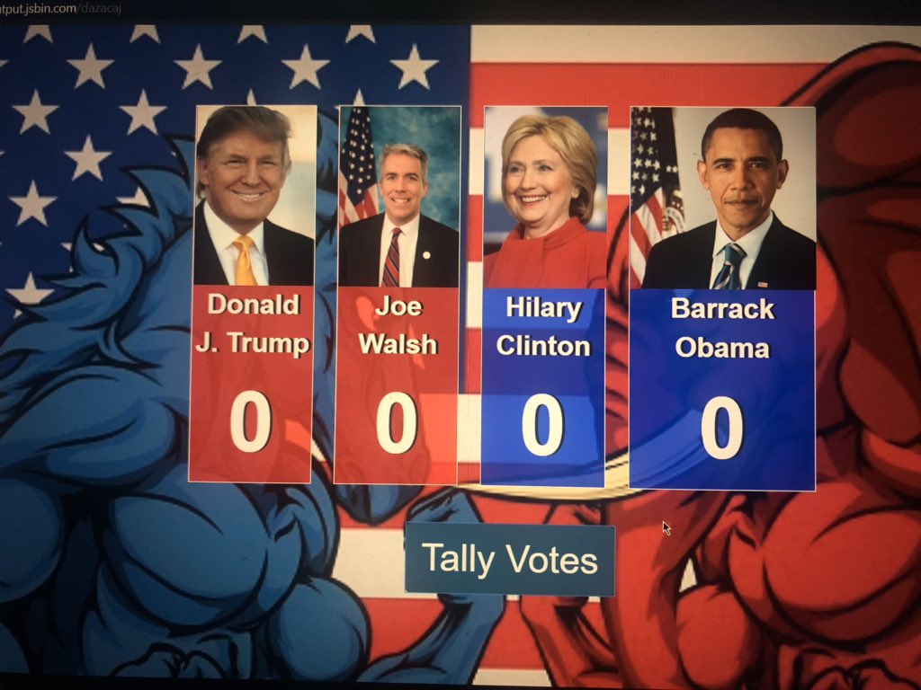 AaronPelzer's tweet photo. Made a web voter hack project for students to analyze how UI manipulation differs from data management. Building a hackers mindset. #futurehackers #programming #thinkoutsidethebox #ithurtstothink https://t.co/Bm3T4GbXQN