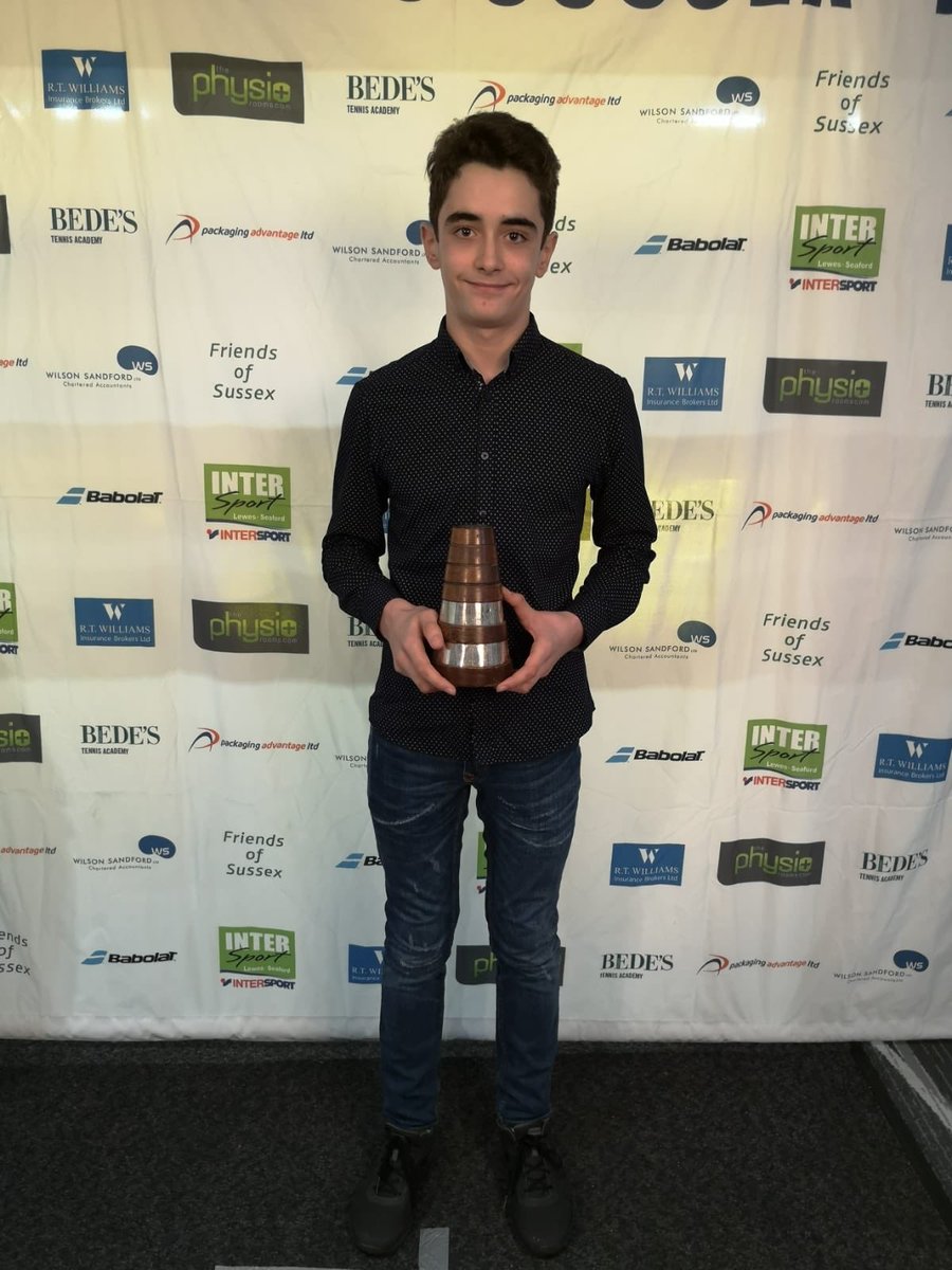 FstennisScollo's tweet photo. Well done to Jack Ford ⁦@TennisSussex⁩ for winning the Howard Robins award great achievement https://t.co/Gpi9nla4GT