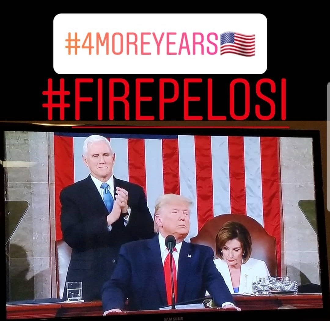 IamDNatalie's tweet image. #StateOfTheUnion #4MoreYears #firepelosi #AmericaFirst #MAGA2020