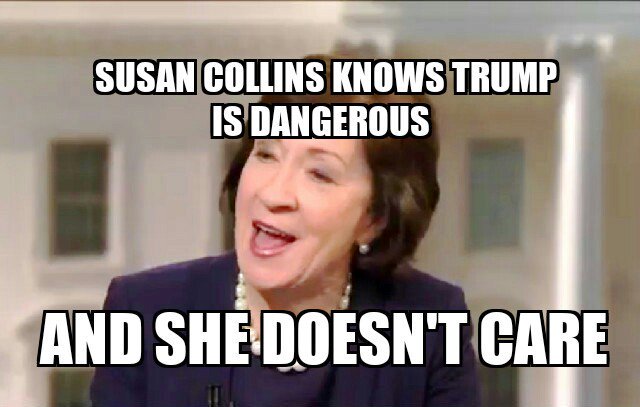 TeriMcGill's tweet photo. @joefaz @SaraGideon 🚫#GOPTraitors🚫#GOPCorrupt 🚫#GOPComplicit #UNFIT #UnfitForOffice #SusanCollinsMustGo #SusanCollinsTraitor #DumpSusanCollins #VoteCollinsOut #DitchSusanCollins #SusanCollinsPuppet #SoldOutWomen https://t.co/owzha5TWQ0