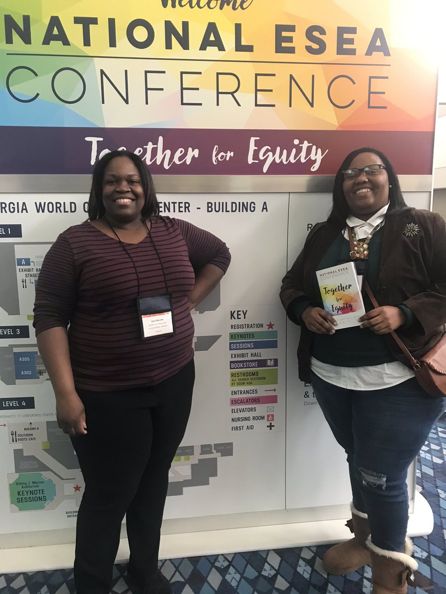 1audreywilliams's tweet photo. We had a great first day at the National ESEA Conference! Today we learned how to Engage instead of Enrage our students, move students from Surviving to Thriving, and the importance of using Data to proactively identify and improve supports to at-risk students. #Together4Equity https://t.co/nVXGJsa3O0