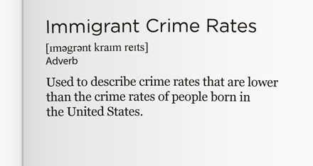 immigrationdefs's tweet photo. True definition of "immigrant crime rates" #StateOfTheUnion #SOTU https://t.co/oVcR9Grp3o