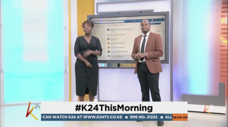K24Tv's tweet photo. Morning #TMTeam.
@ShikoKaittany and @mungalambuvi are taking the role call on #K24ThisMorning, where are you watching from? https://t.co/200BxBjN3q