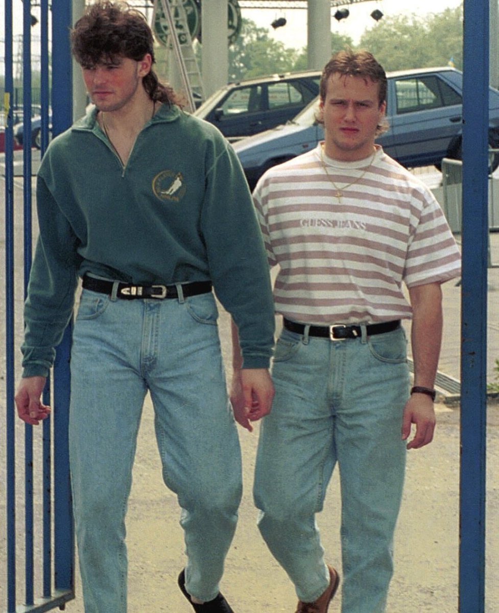 RonOster10's tweet photo. TBT circa 1993 - N Carosello  ⁦@Tonnick⁩ and Matt Jost looking good, showing up to the big game https://t.co/RNu25CVtiG