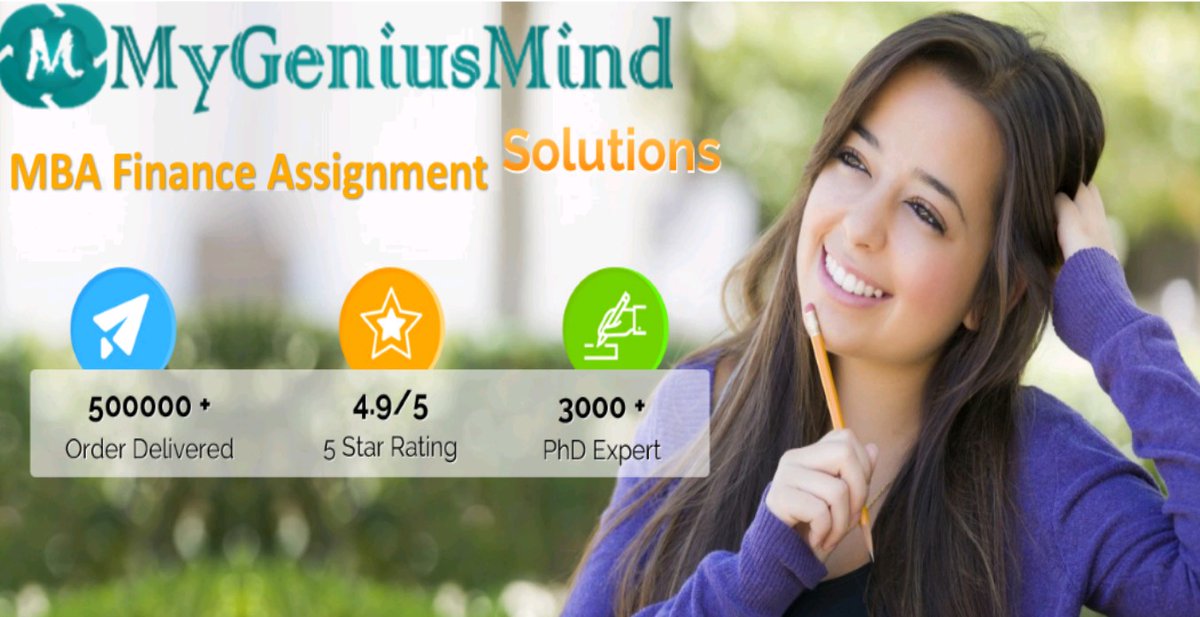 mygeniusmindau's tweet image. Best finance assignment help for the students by qualified MBA experts from My Genius Mind. We covers all part related to finance assignment and homework topics.

Order now: mygeniusmind.com/finance-assign…

#MBAFinanceAssignmentHelp #FinanceAssignmentHelp #HelpWithFinanceHomework