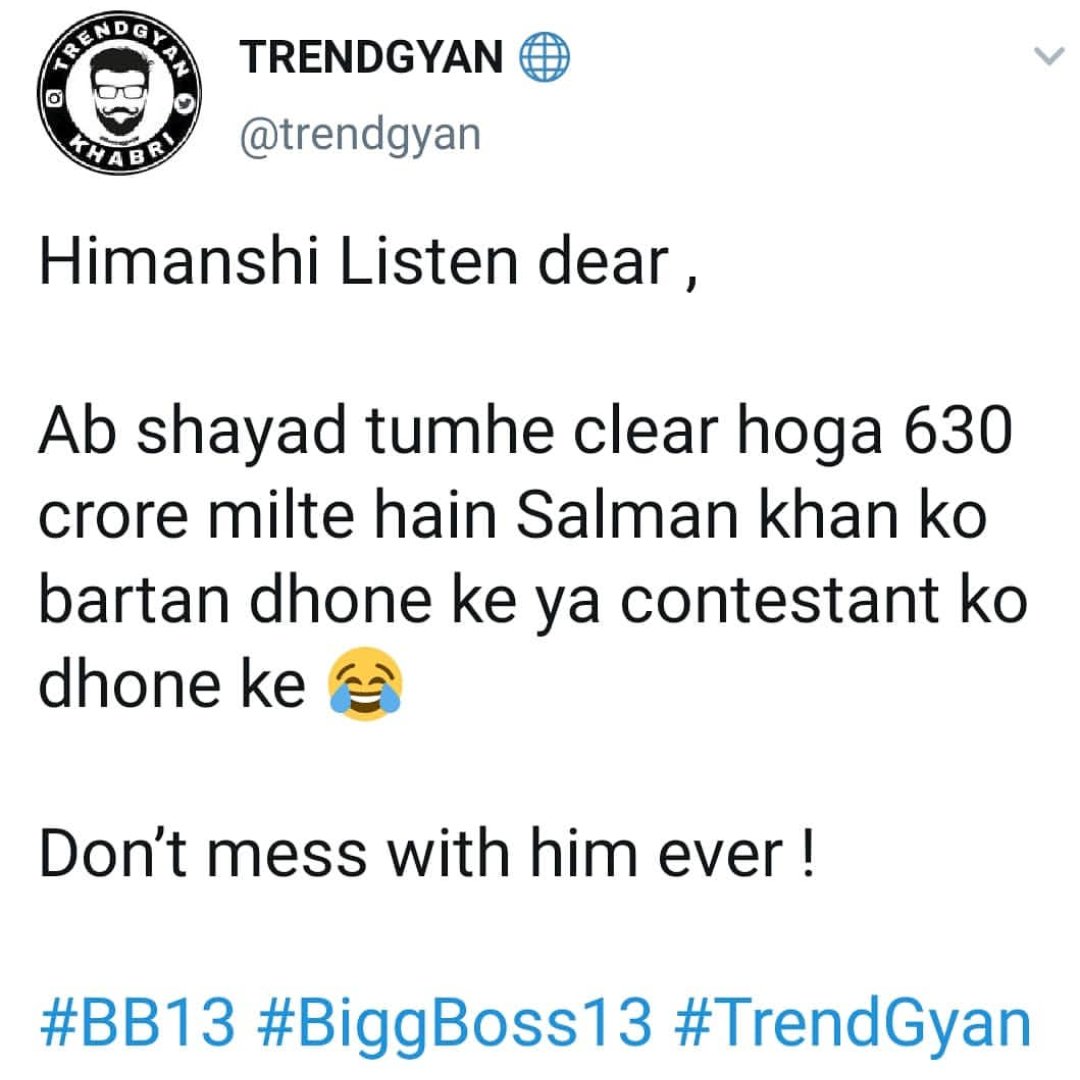 Pavan55220603's tweet photo. #ChartbusterSid 
Abi pata chal gaya hoga @BeingSalmanKhan se  bidne ka natija https://t.co/2W7Zsw7KTR
