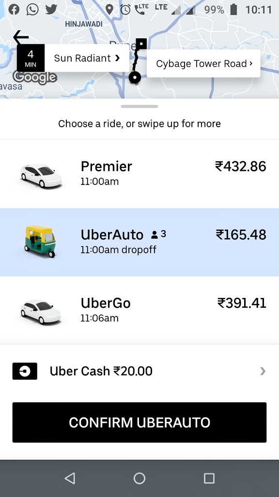 rohit_yeolekar's tweet image. This is how @Olacabs loots their customers everyday. It's better we switch to @Uber . Just compare the prices for exactly same route.. @Olacabs charges ~40% more! 
@Olacabs this is RIDICULOUS!!!
#olacab #quitola #SwitchToUber #olaIndia #uninstallOla